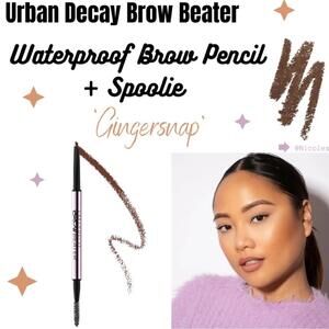 🆕 NIB GINGERSNAP Auburn Urban Decay Waterproof Brow Beater Pencil Spoolie 2N1